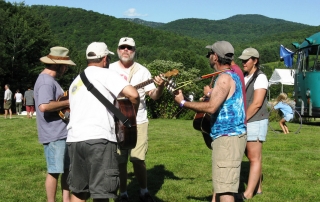 Bryan S and crew jamming at Valley Stage Music Festival Huntington Vermont